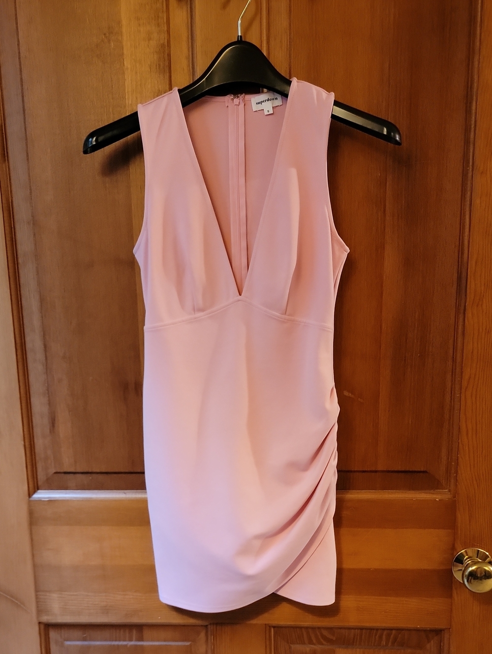 Superdown Skye Pink Ruched Mini Dress Size Small Revolve Bodycon